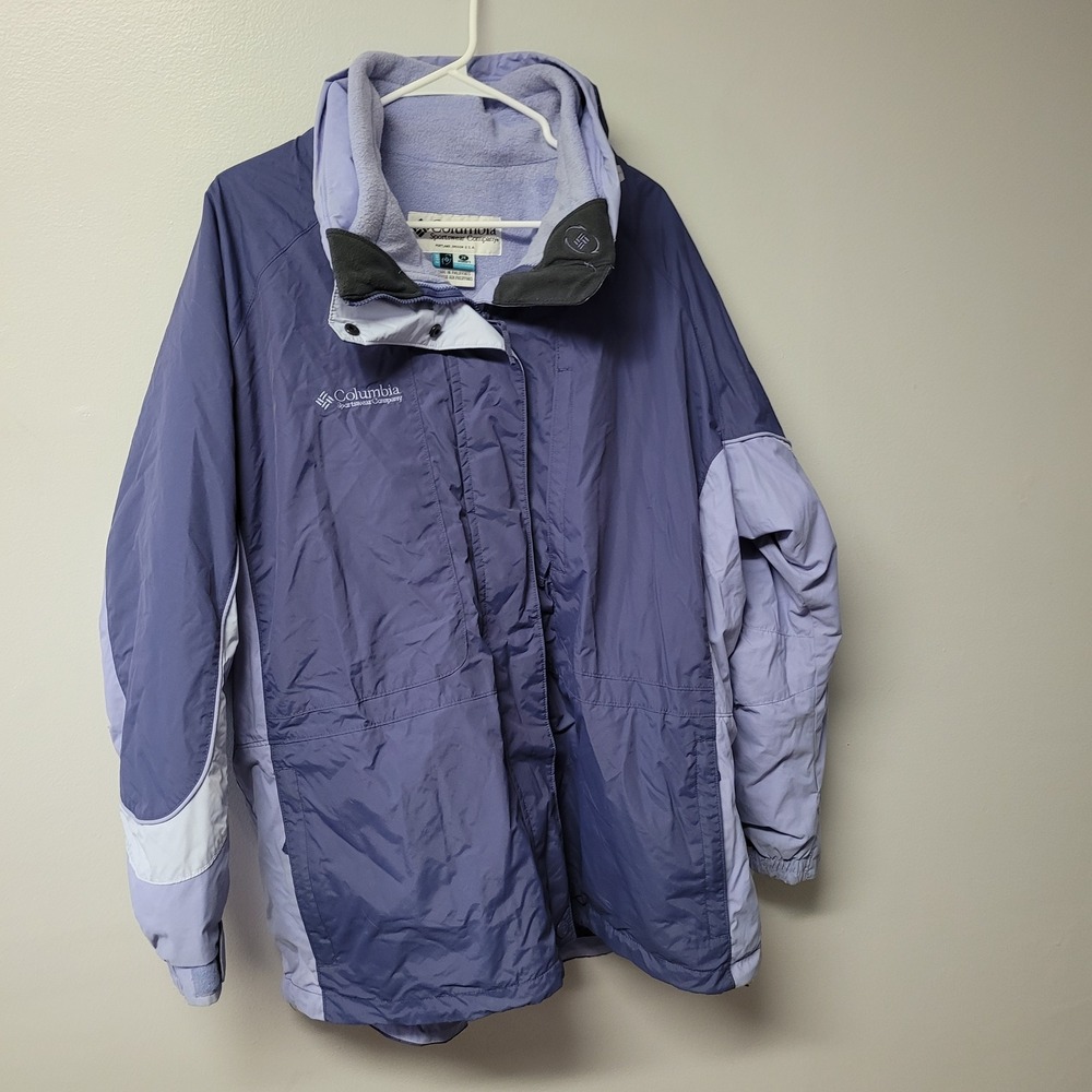 Columbia Sportswear Company Womens Interchange‎ Jacket Periwinkle Blue 2X